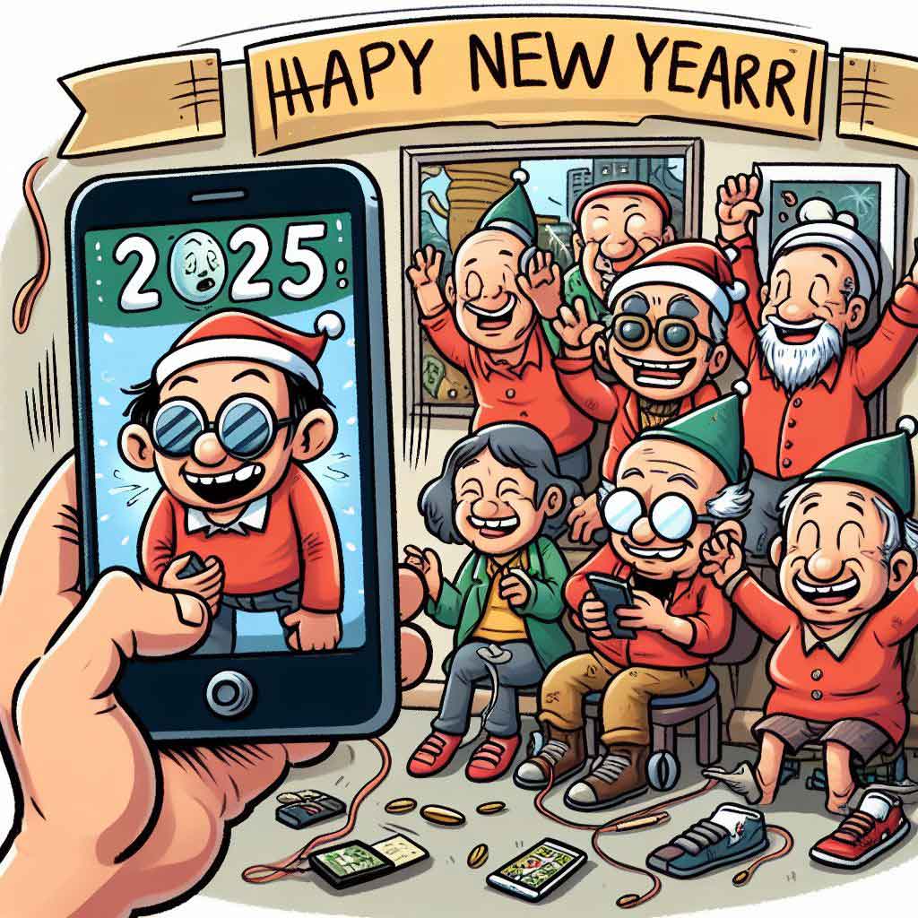 Guten Rutsch lustig 2024/2025: Social-Media-Edition